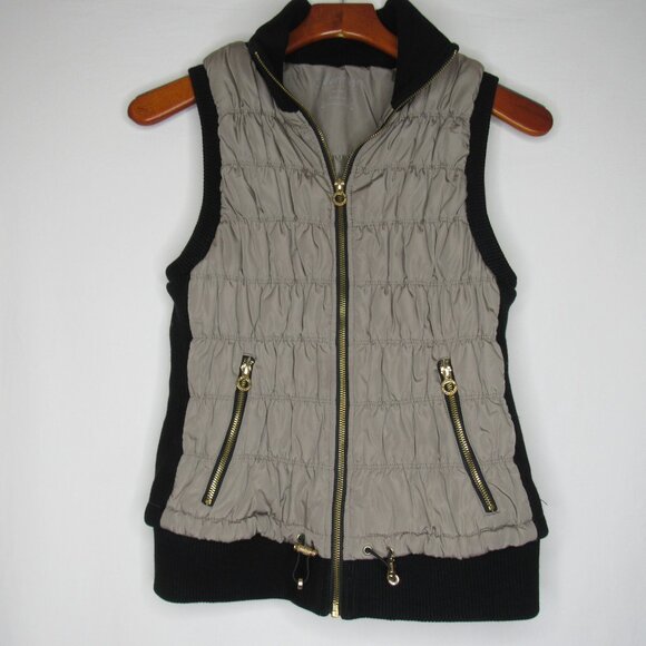 Calvin Klein Performance Biege Ribbed Puffer Vest Women's M Medium - Picture 8 of 9